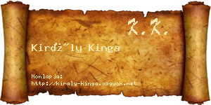 Király Kinga névjegykártya